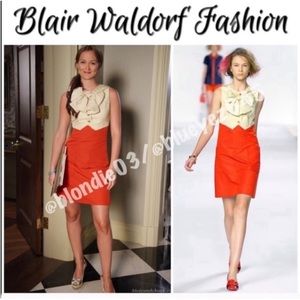 Marc by Marc Jacobs cream white and red Alessandra Bow Dress 0